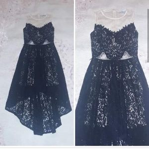 Black hi /lo lace dress